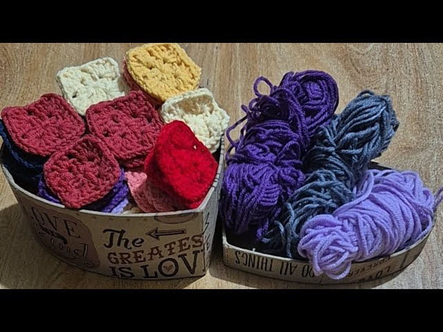 Easy Crochet Granny Squares Mini-WIP Stash Buster Part 2