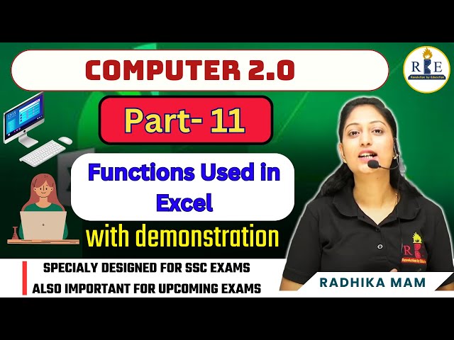 Computer 2.0 Batch Part-11| MS Excel formula with live demonstration