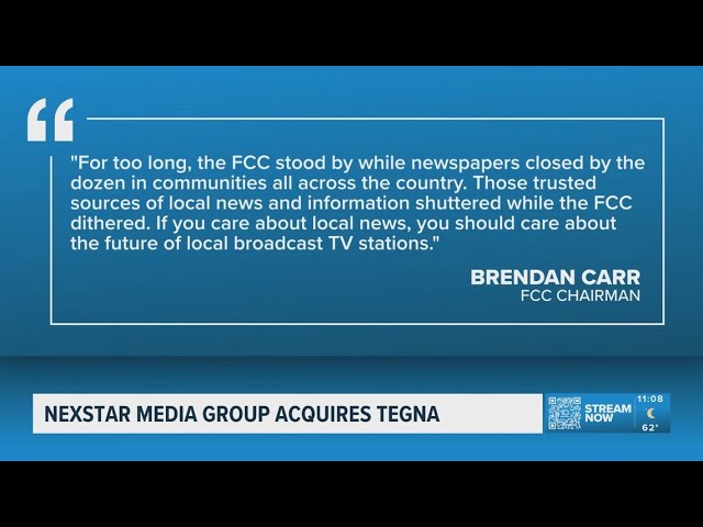 Nexstar closes $6.2 billion acquisition of TEGNA