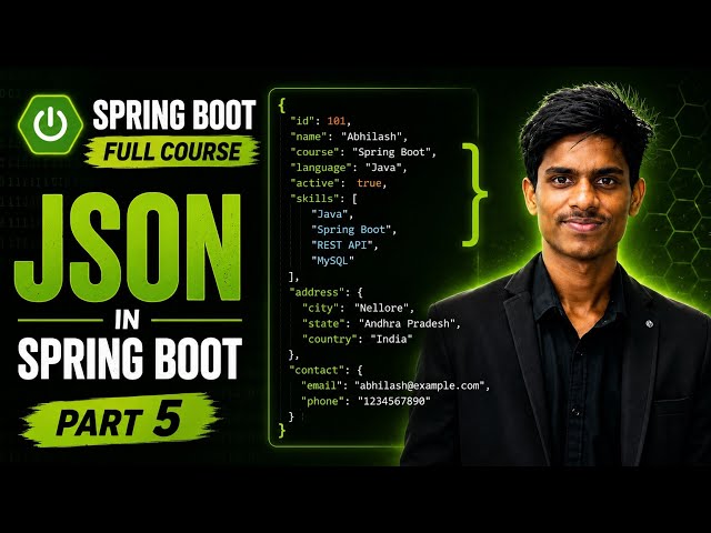 JSON Explained in Telugu | Spring Boot Full Course | Part 5