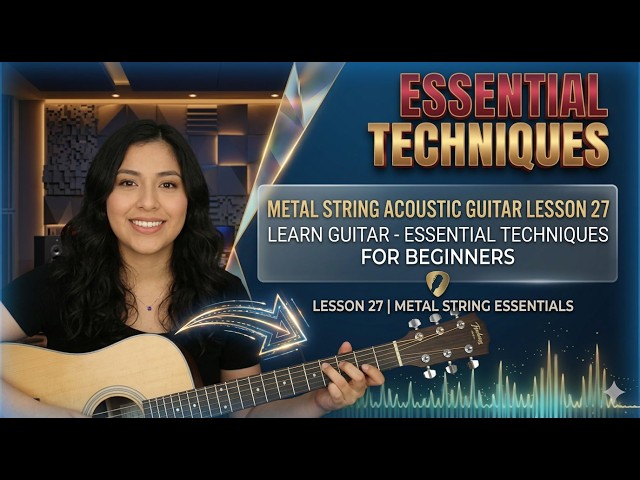 Metal String Acoustic Guitar Lessons 27 | Essential Techniques to Learn Guitar Learn