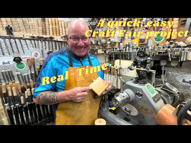 Woodturning. Quick, easy Craft Fair project. Real-time