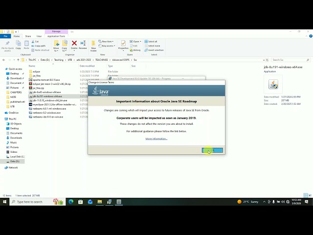 Installing JDK, Compiling and Running JAVA Application