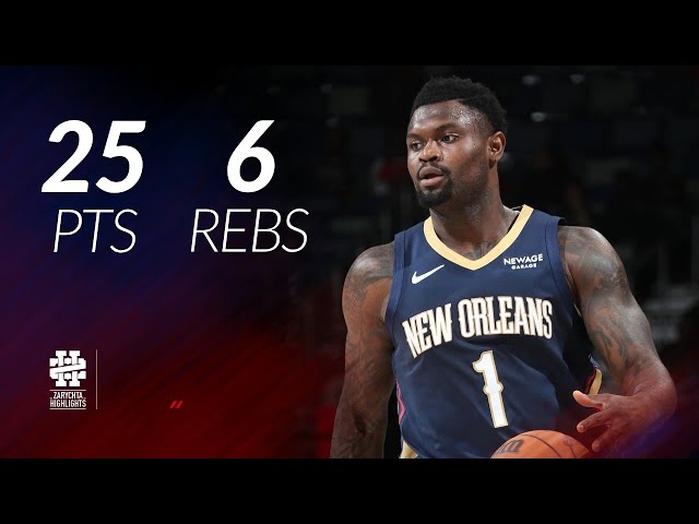 Zion Williamson 25 pts 6 rebs vs Nets 25/26 season