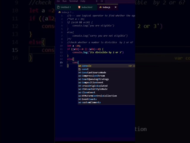 if- else conditional statment in javascript #codewithharry #coding #javascript