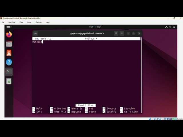 CC Lab C Compiler using Virtual box, Department of AD, Jai Shriram Engineering College