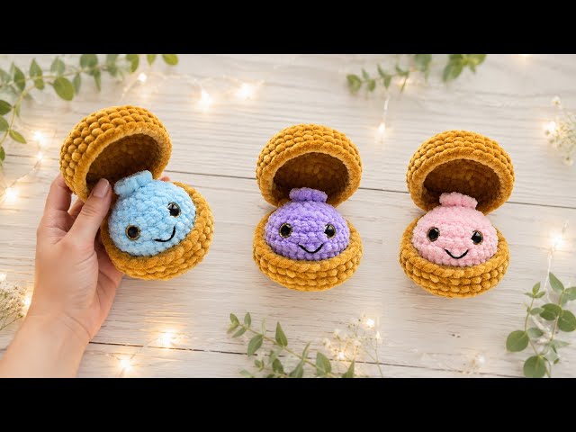 Пельмень, хинкали, дамплинг в корзинке вязаные крючком из плюша🥟crochet dumpling tutorial🥟