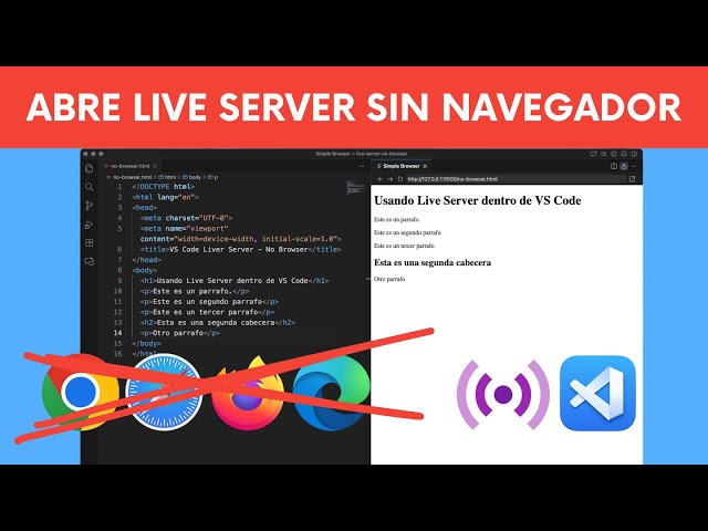 How to use Live Server and view changes in VS Code without using a browser