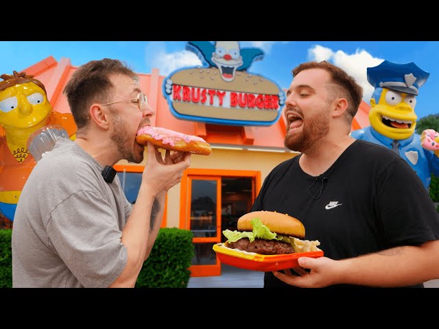 Probando comida de LOS SIMPSON en la VIDA REAL (Springfield)