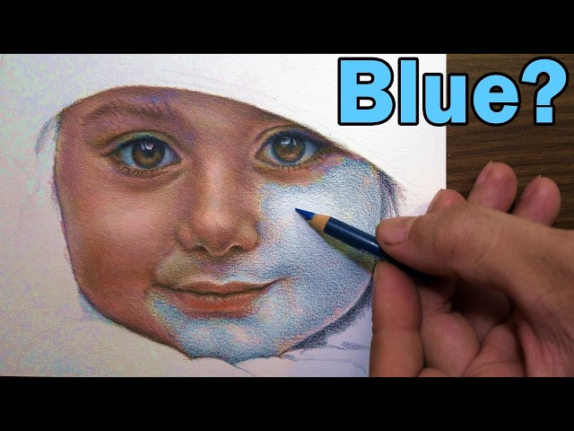 Why BLUE? 🎨 The Secret to Realistic Skin with Colored Pencils