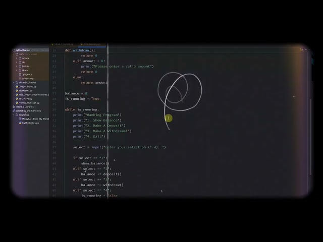 Mini ATM Banking App with Python PyCharm