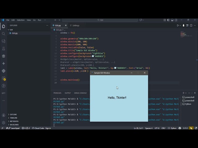 Python GUI TKinter: Programming Interfaces in Python