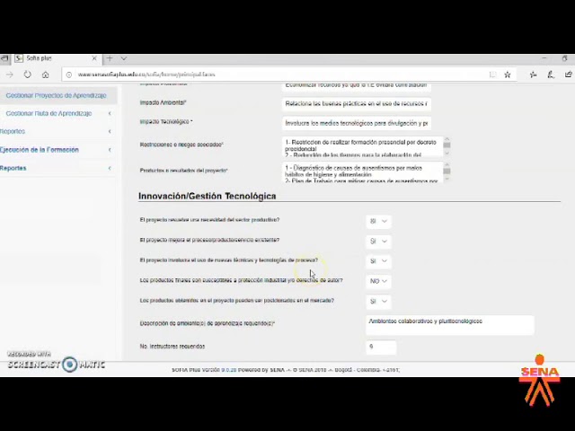 CREAR PROYECTOS SENA SOFIA PLUS