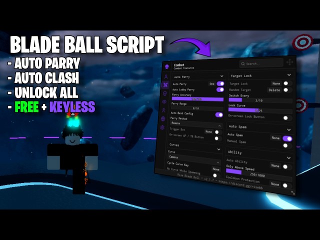 Blade Ball Script FREE & KEYLESS UNLOCK ALL, AUTO PARRY, AUTO SPAM,  & More!