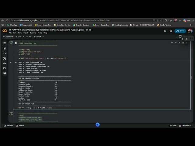 Parallel Processing | Comparison of Spark SQL and RDD Operations on the Goodreads Books Dataset