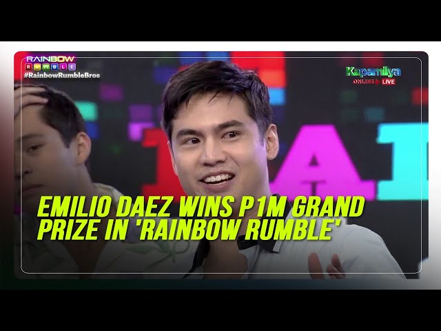 Emilio Daez gana el gran premio de P1M en 'Rainbow Rumble' | Noticias de ABS-CBN