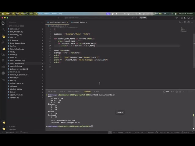 Python - Dictionary, Sets, Tuples, Sets
