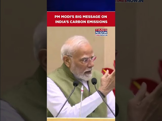 PM Modi Speaks On India’s Carbon Emissions and Global Climate Responsibility #shorts