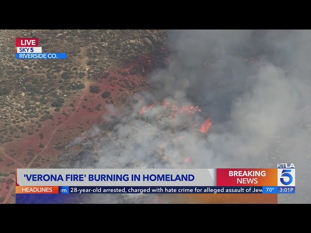 Evacuations underway as Verona Fire spreads in Riverside County
