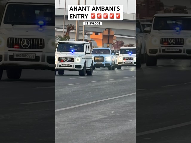 INDIAN BILLIONAIRE ANANT AMBANI’S ENTRY WITH HIGH ARMOURED CATEGORY SECURITY IN MUMBAI #SHORTS#INDIA