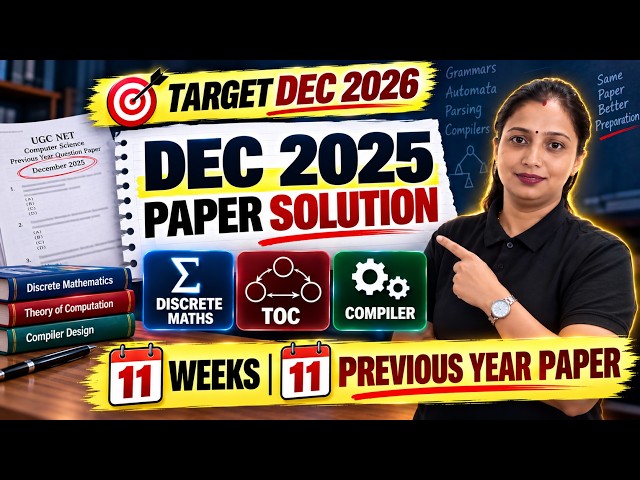 UGC NET Computer Science 🔥2026 | Important Questions | Discrete Maths, TOC & Compiler| SET Exams