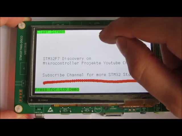 STM32F7 Discovery TFT Touch Demo ARM Cortex M7 STM32F746G-DISCO