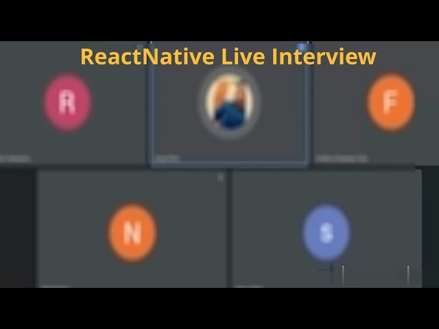 ReactNative Live Interview No 1