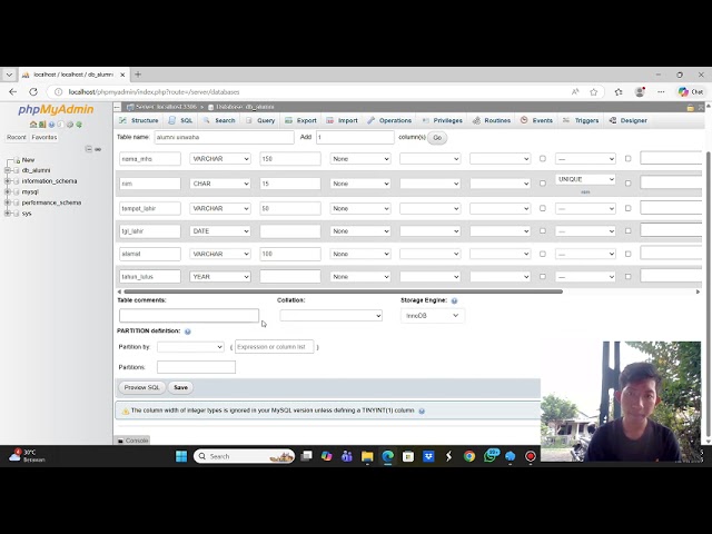 ANAN NUR ROHMATULLOH (25020509) || SIMULASI MEMBUAT DATABASE BY PHPMYADMIN