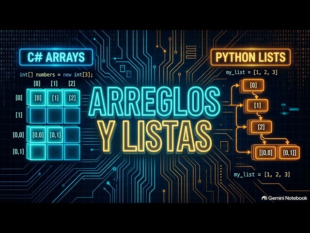 Declaración, Inicialización y Recorrido de Arreglos y Listas en C# y Python
