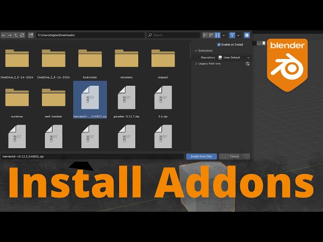 Blender - Install Addons