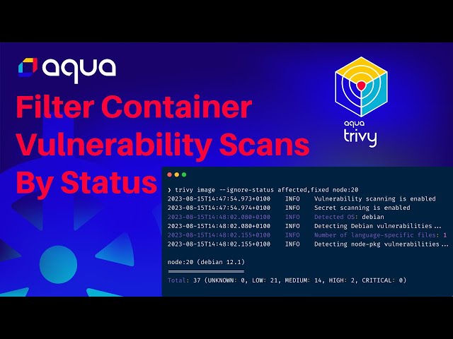 Filtering vulnerabilities by status -- Trivy Security Scanning