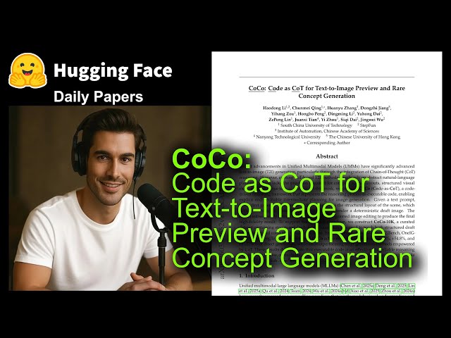 CoCo: Code as CoT for Text-to-Image Preview and Rare Concept Generation