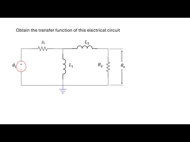 Determining the Transfer Function of a Simple RL Electrical Circuit | Example 1