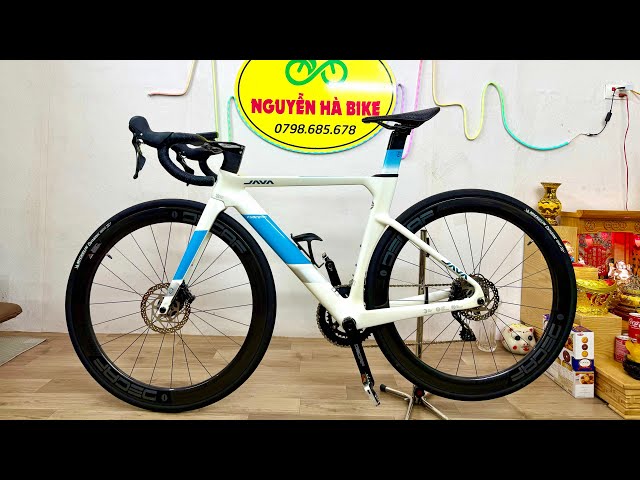(Sold) JAVA FUOCO Italian Full Carbon Gr105-R7120 Disc 2x12 Jp Reel 8.9kg Size S (48-53) Tel: 079...