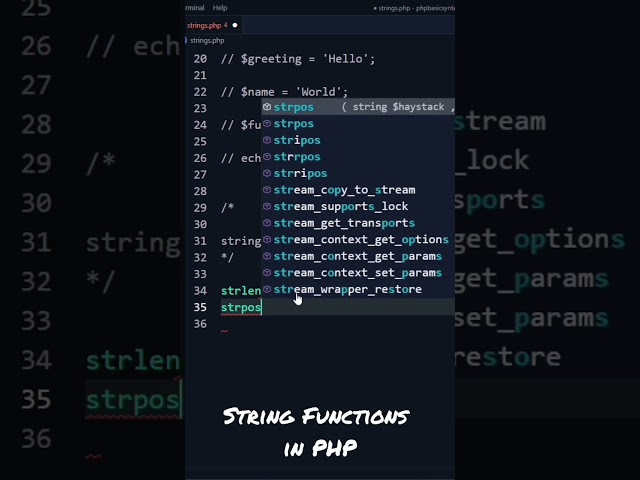 #shorts - String functions in PHP