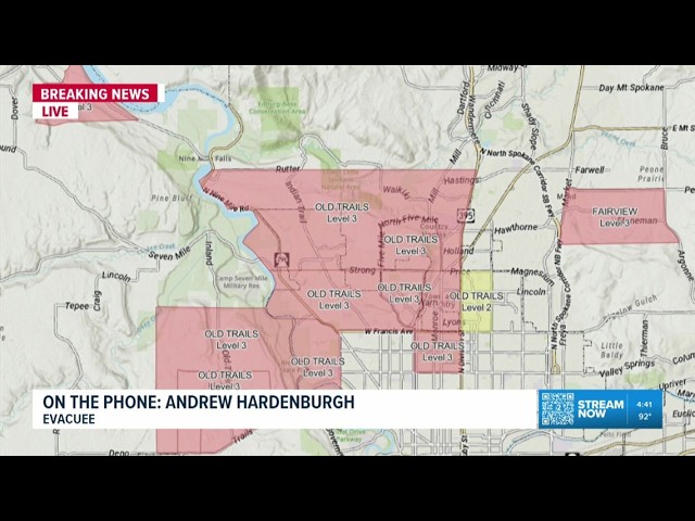 Evacuations ordered in northwest Spokane as Old Trails Fire burns