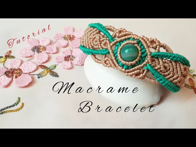 Diy  Macrame Bracelet With bead/ How To Make wide Macrame  Bracelet / Macrame Tutorial