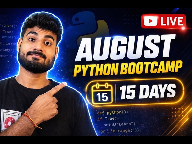 August Python Bootcamp Day 1 | Python Basics for Beginners