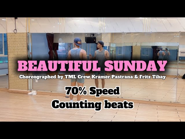 Dance Tutorial | Counting beats + Slow Music | Mirror + Full speed BEAUTIFUL SUNDAY ( Afro House ) 