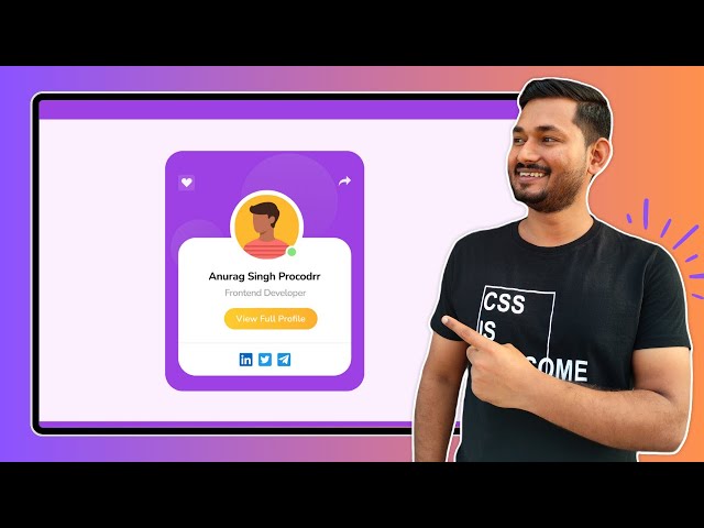 Profile Card with Share Functionality | HTML and CSS Only