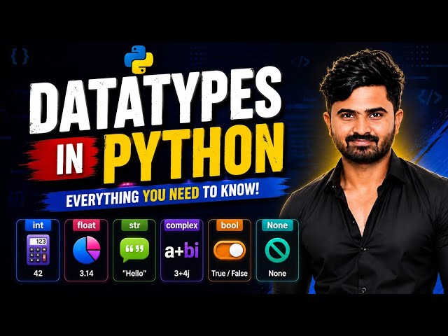 Data Types in Python 🐍 with Real Life Examples | Telugu | Methods | Easy To Understand 🔥