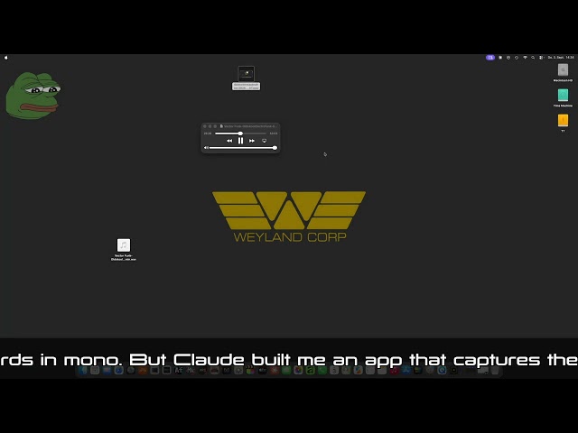 Claude Coding: Screen Capture  Lossless Audio - macOS bit-perfect system audio recording 😎