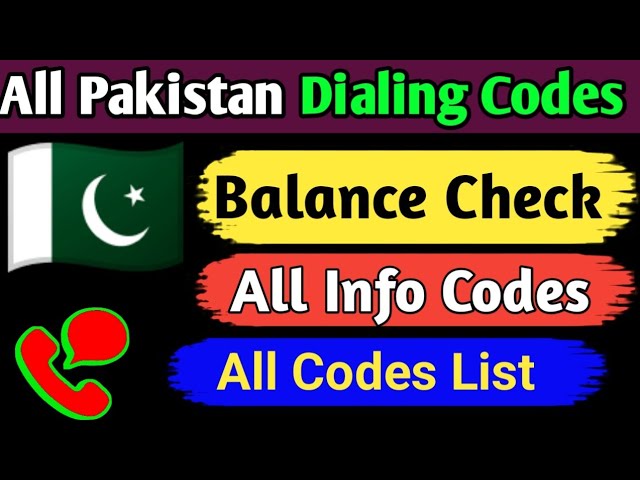 All Pakistan international dialing codes