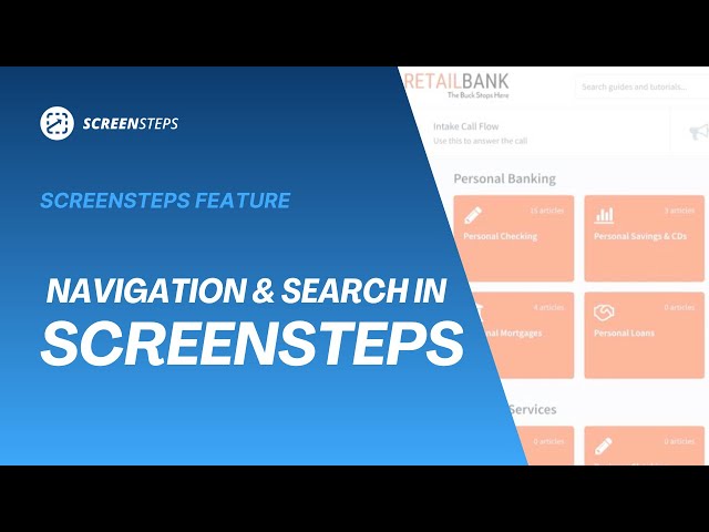 ScreenSteps Feature: Navigation And Search