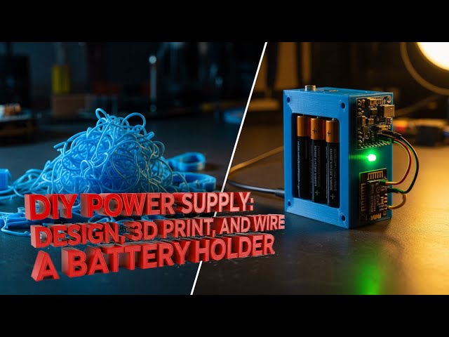 DIY Power Supply: How to Design, 3D Print, and Wire a Battery Holder (Tutorial)