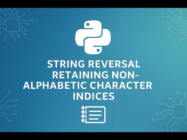 String Reversal Retaining Non-Alphabetic Character Indices | Clean Python Logic | Interview-Focused