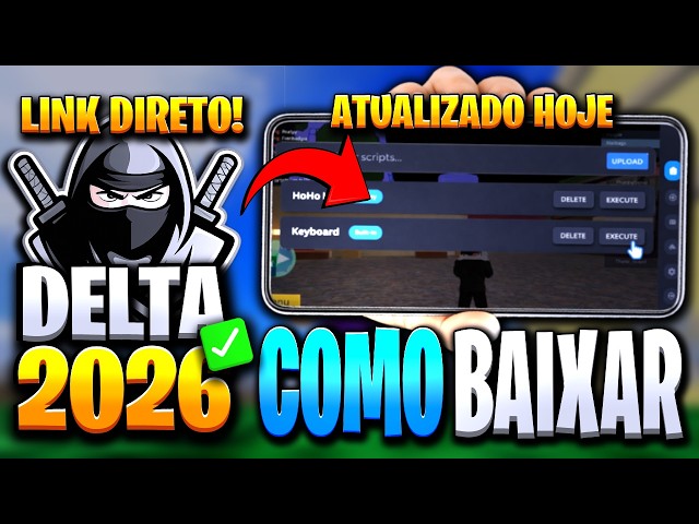 Como Baixar Executor DELTA SEM KEY e Usar SCRIPT no Roblox (CELULAR/MOBILE) Instalar/Colocar Script