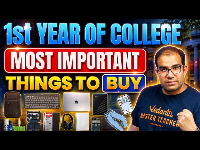 Most Important Things to Buy 🎯 | Shopping for First Year of College 🤩 |  | Vinay Shur Sir