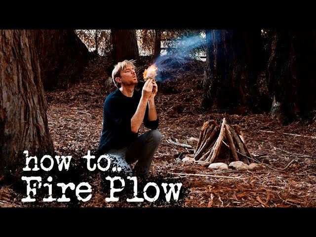 Fire Plow Friction Fire-- The most simple fire!