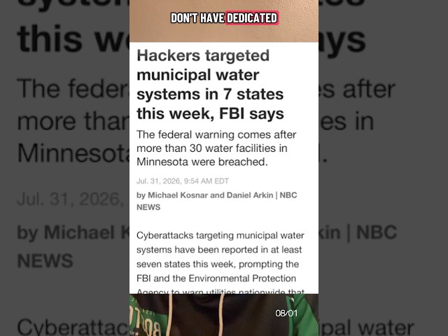 Seven States Under Cyberattack? America’s Water Systems Are Being Targeted #news #usa #fyp #fafo